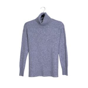 NORDSTROM Cashmere Pullover Turtleneck Sweater Gray Long Sleeve Women's XS
